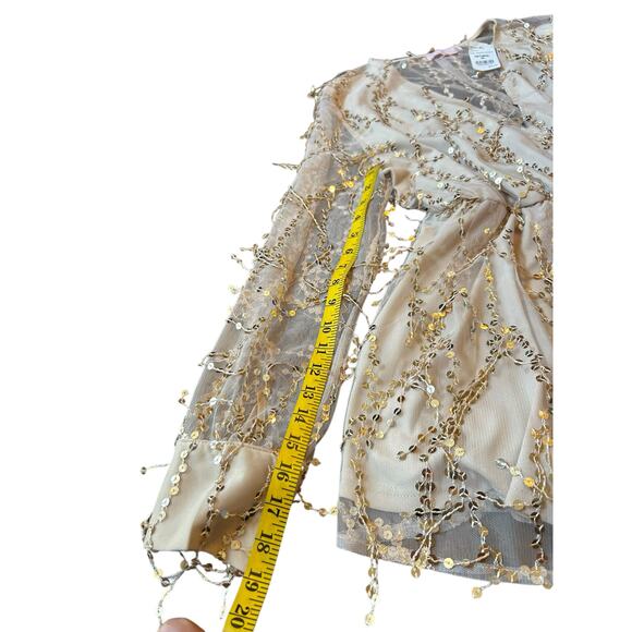 NWT -Paradiso Gold Sequin Romper - Size XL - Picture 8 of 15